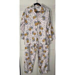 Friends Of The Heart Women’s 100% Cotton Whimsical Bear Moon Star Pajamas Size L